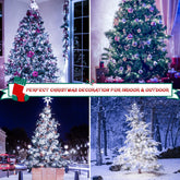 Christmas Tree Lights 400 LEDs, 16 Lines 2M Fairy String with 8 Modes, Timer & Memory, Waterproof for 5–10ft Trees – Cool White